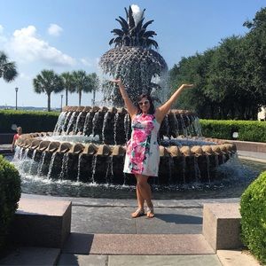 Price firm! Vince Camuto floral dress size 14 EUC!